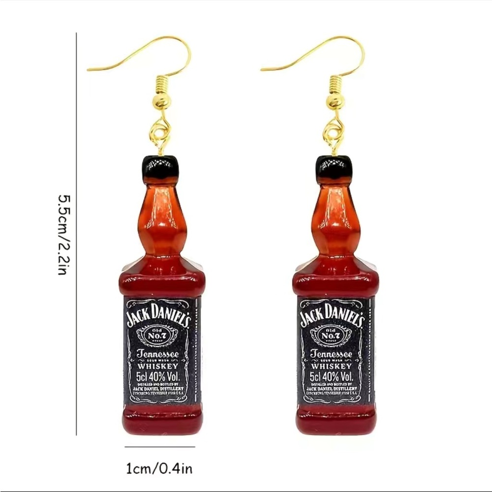 SOLD *** Jack Daniels Earrings ***